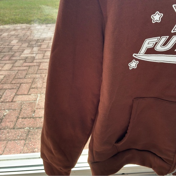 Brown Hoodie with Star and Future Design - Picture 3 of 6